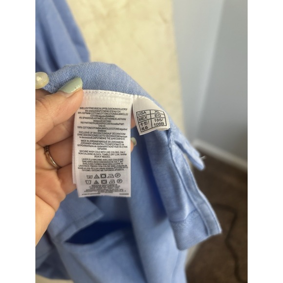 Brooks Brothers Men's XL Polo Shirt Supima Cotton Original Fit Light Blue Collar - Picture 5 of 6